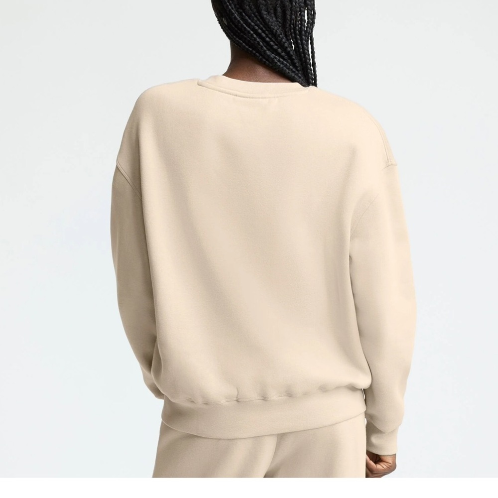 Champion Classic Powerblend Small C Logo Crewneck Sweatshirt - Cream Size L - Picture 3 of 13